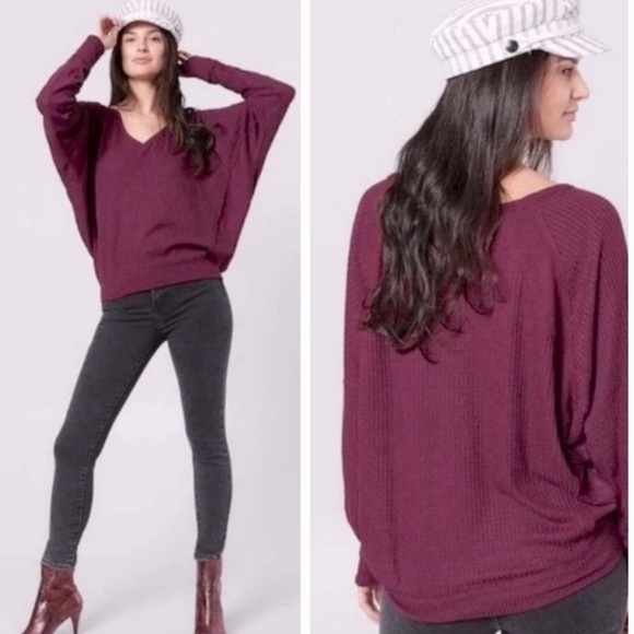 Free People Tops - Free People - Santa Clara Thermal Top - Mulberry - Sz Small